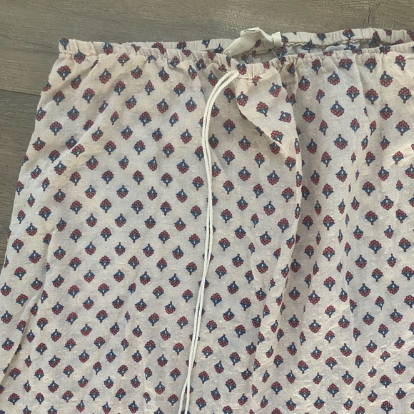 Love stitch brand Layered cotton skirt elastic waist sz medium beige coral blue - Picture 4 of 4